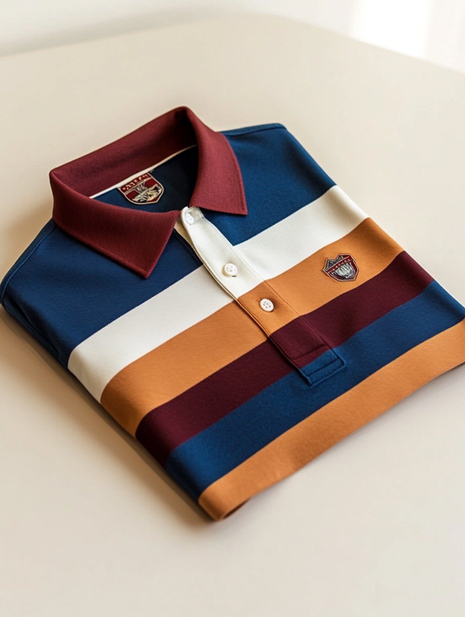Men's Business Casual Artistic Button Short Sleeve Polo Shirt