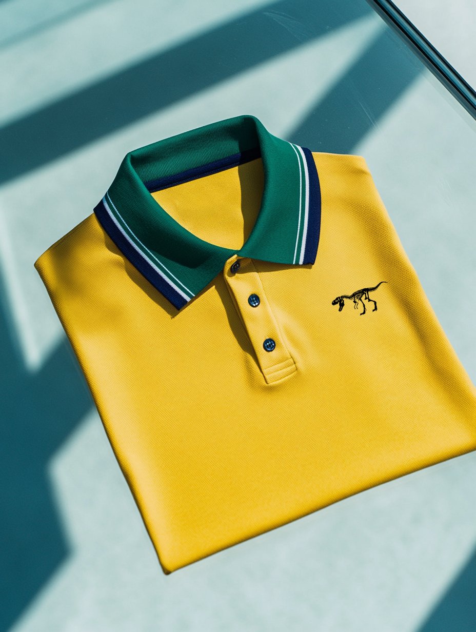 Men's Business Casual Artistic Button Short Sleeve Polo Shirt