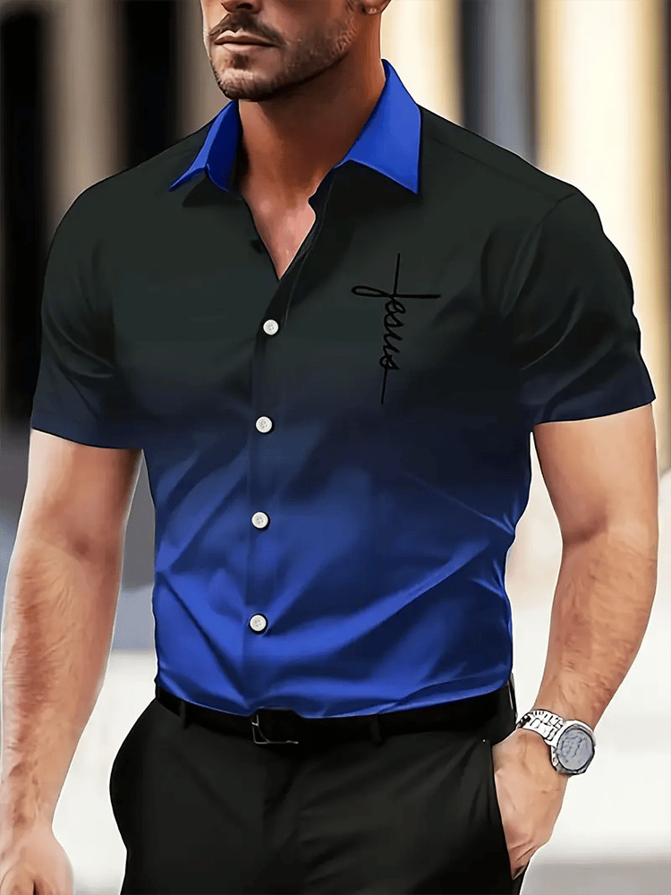Men's business short-sleeved shirt