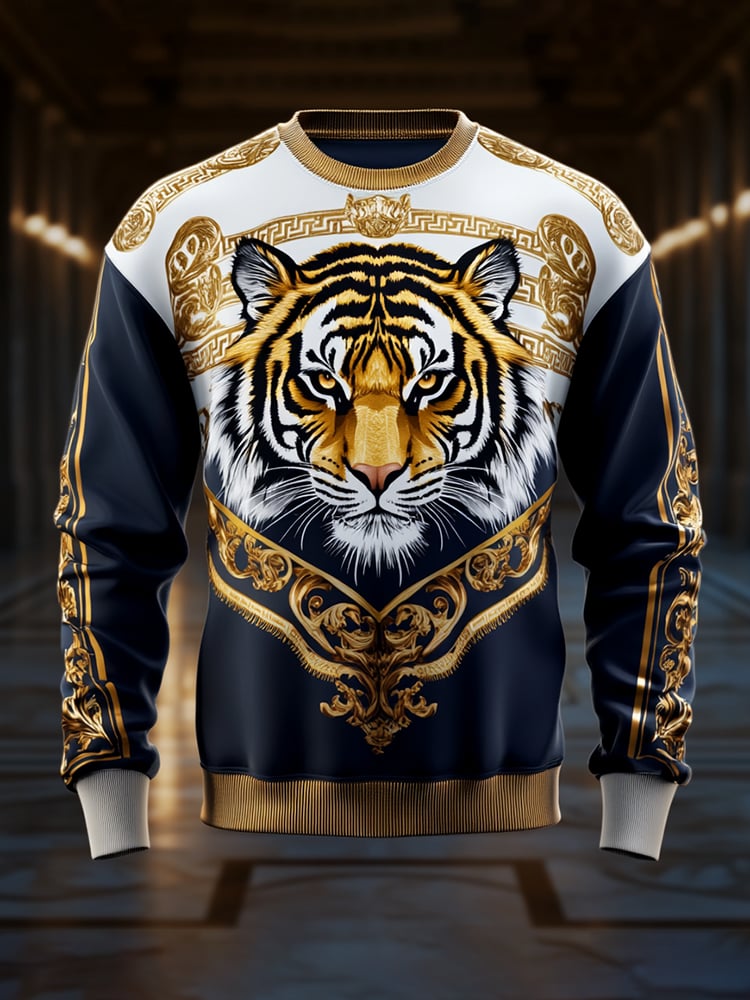 Men's Luxury Print Crew Neck Sweatshirt