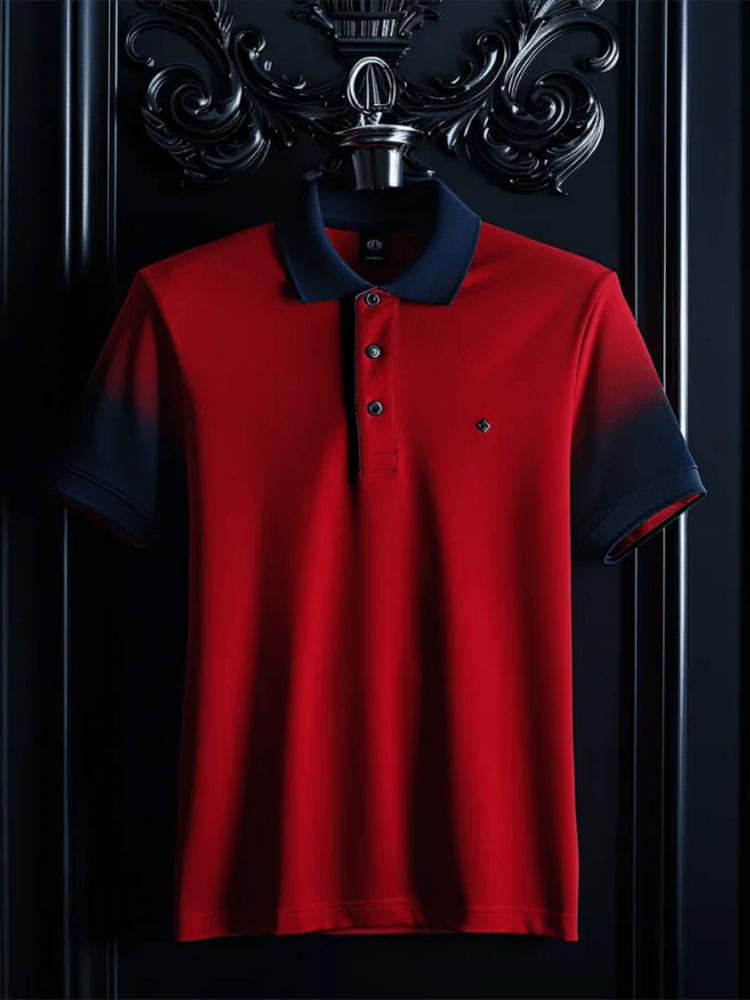 Men's Business Casual Button Short Sleeve Polo Shirt