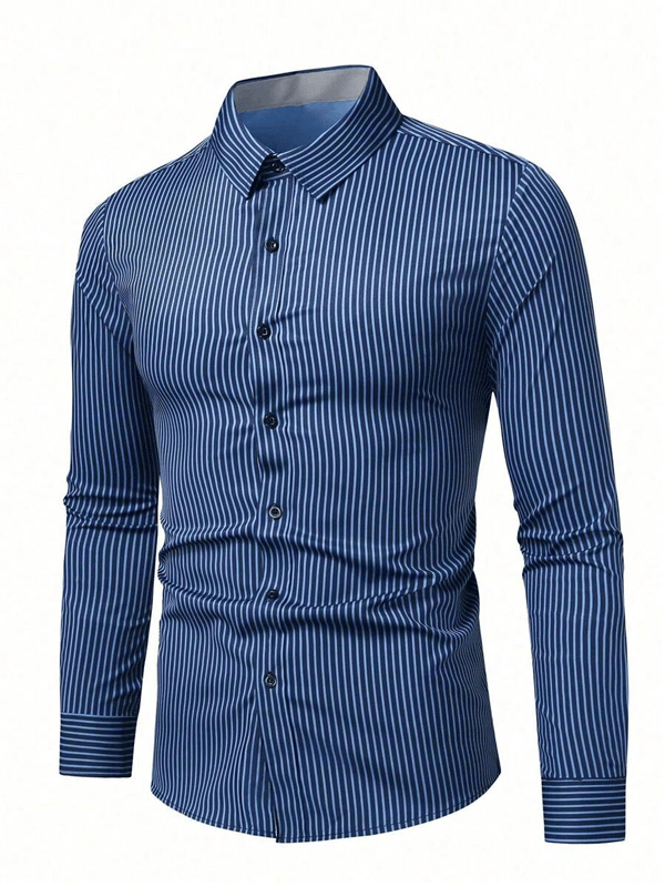 Men's Business Casual Long Sleeve Shirt