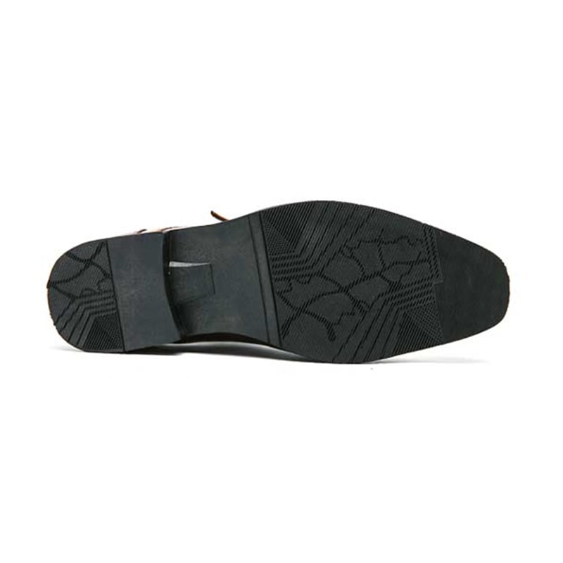 Men'S Patchwork Retro Punk Casual Single Monk Shoes