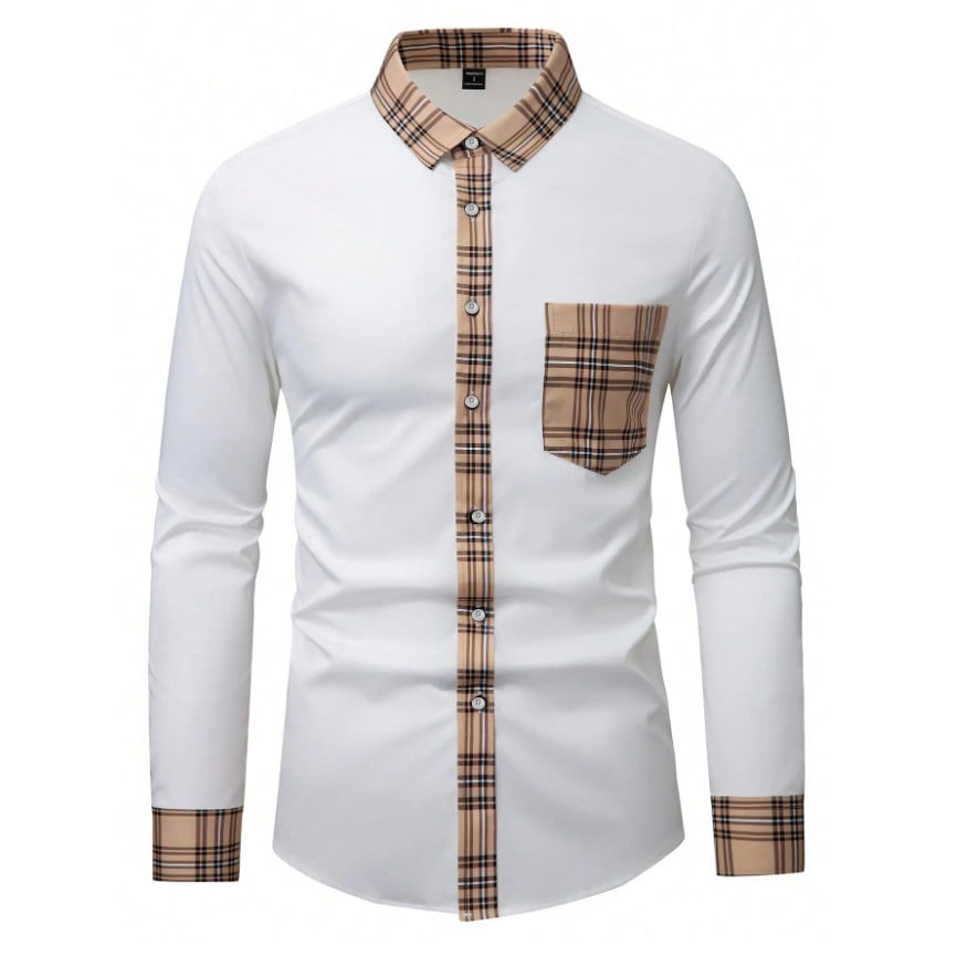 Men's Plaid Business Casual Shirt