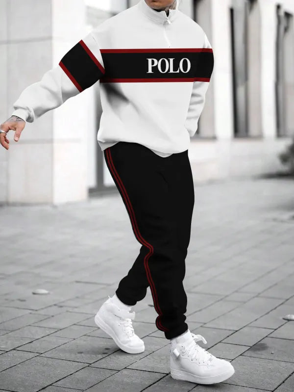 Relaxed Zipper Long Sleeve Two Piece Set
