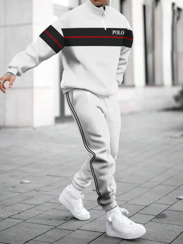 Relaxed Zipper Long Sleeve Two Piece Set