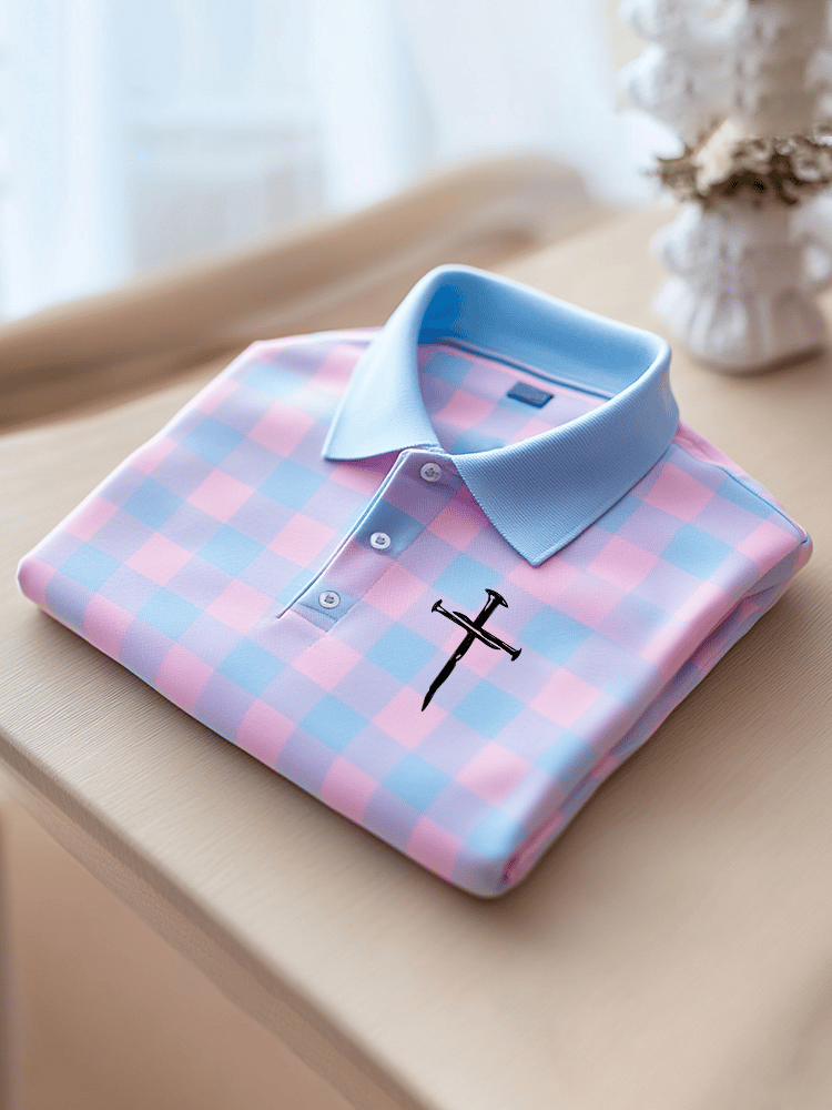 Men's Faith Printed Casual Short Sleeve Polo Shirt