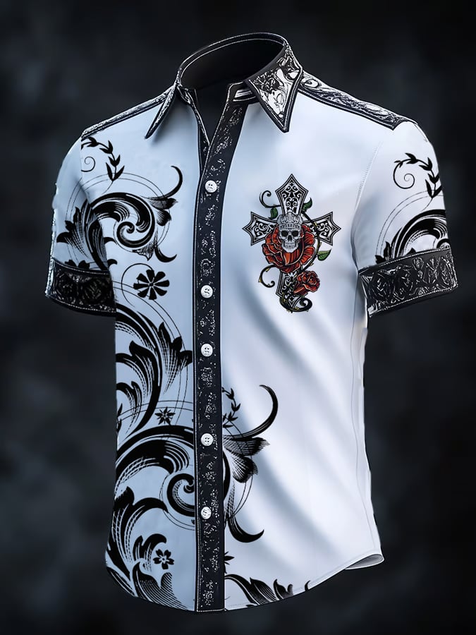 Men's Retro Gothic Dark Shirt