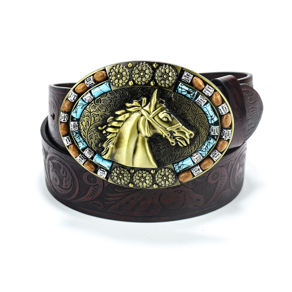 2025 Trendy Retro Men’s Western Denim Belt