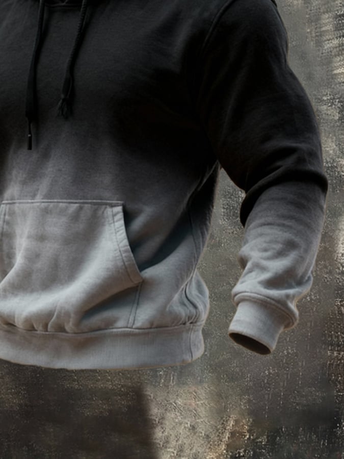 Men's Retro Gradient Hooded Sweatshirt