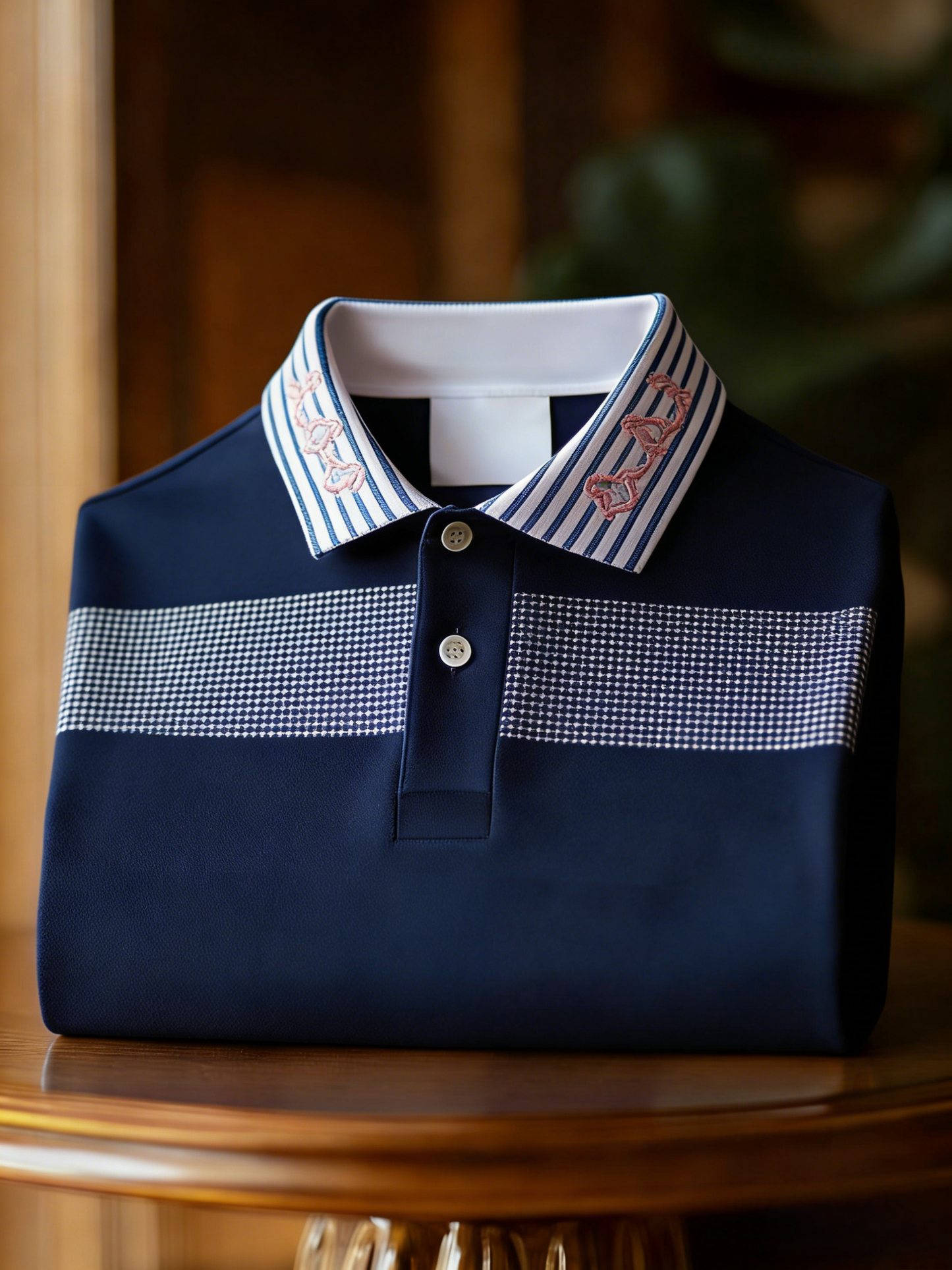 Men's Business Casual Button Short Sleeve Polo Shirt