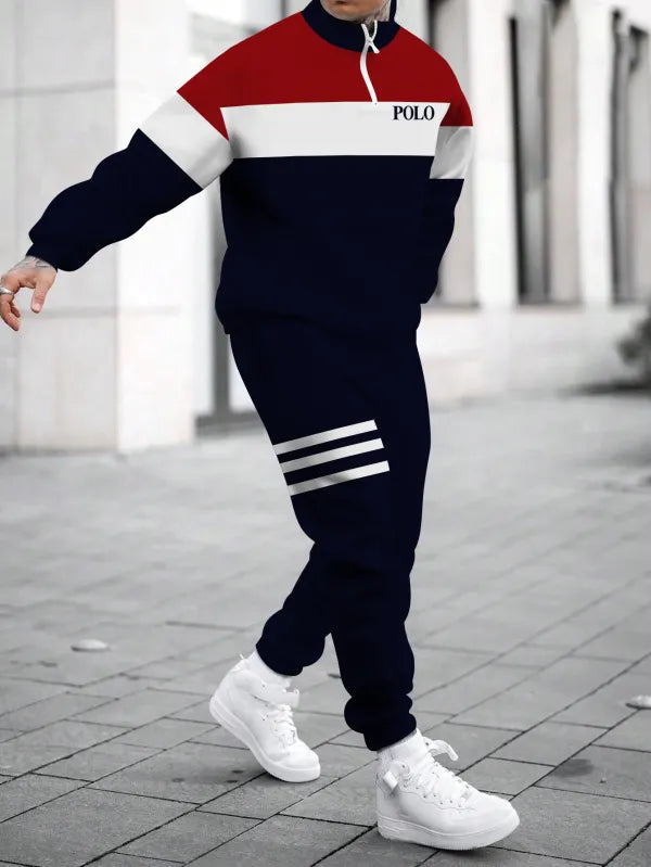 Relaxed Zipper Long Sleeve Two Piece Set