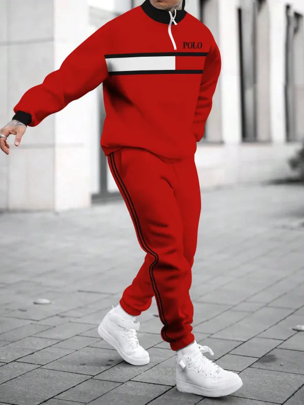 Relaxed Zipper Long Sleeve Two Piece Set