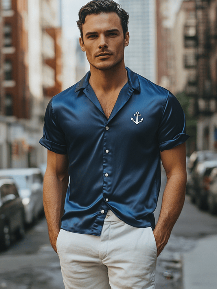 Men's business short-sleeved shirt