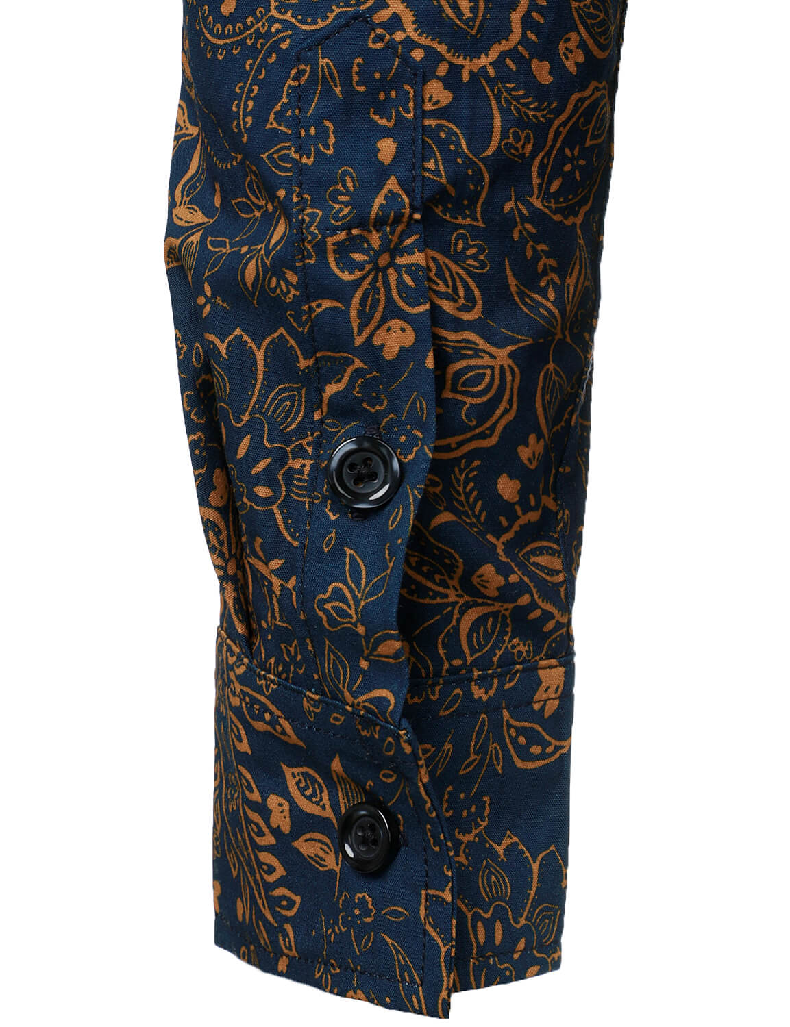 Men's Paisley Print Button Up Cotton Casual Long Sleeve Shirt