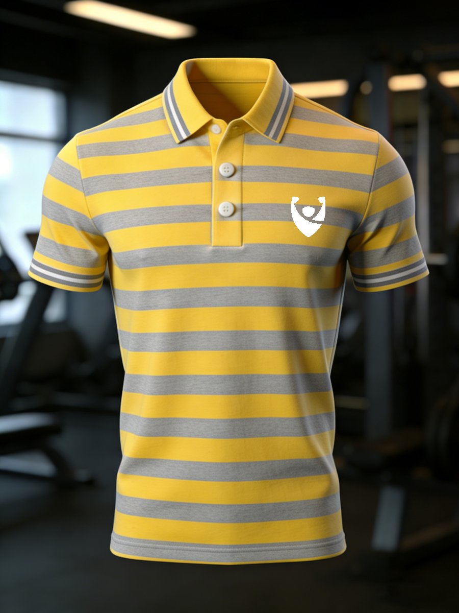 Men's business casual fitness polo shirt