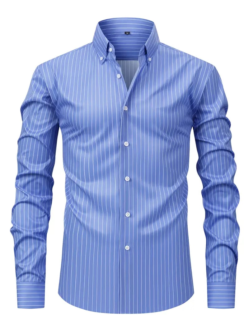 Men's Street Style Business Casual Printed Long Sleeve Shirt