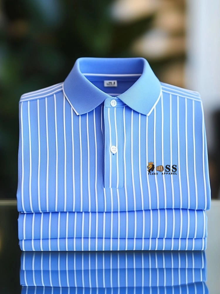 Men's Classic Business Button Short Sleeve Polo Shirt