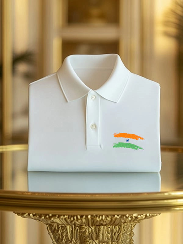 Men's Classic Business Logo Button Short Sleeve Polo Shirt