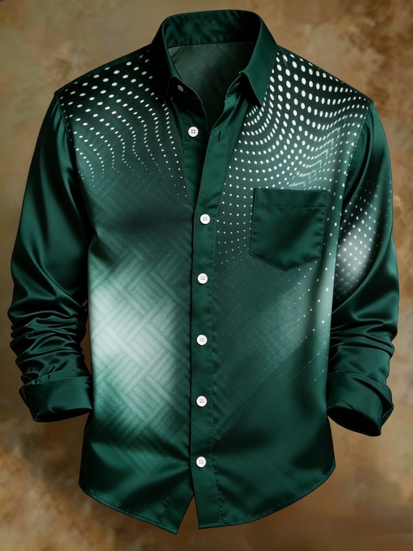 Men's Polka Dot Geometric Pattern Geometry Shirt