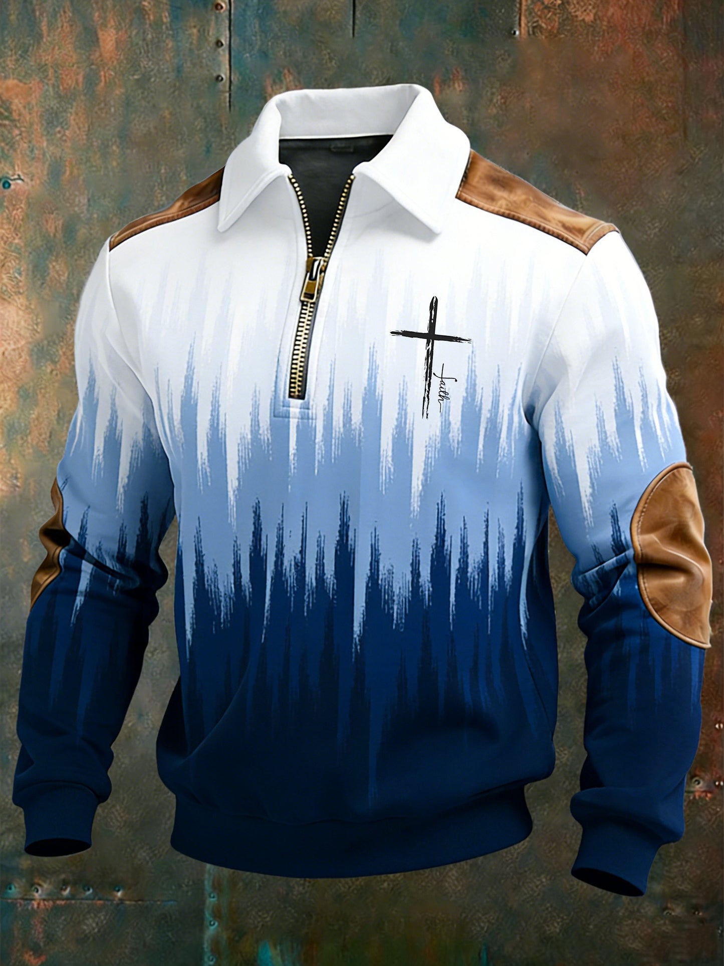 Men's Winter Faith Print Casual Top-Fast Shipping