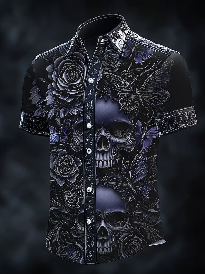Men's Gothic Dark Short Sleeve Shirt