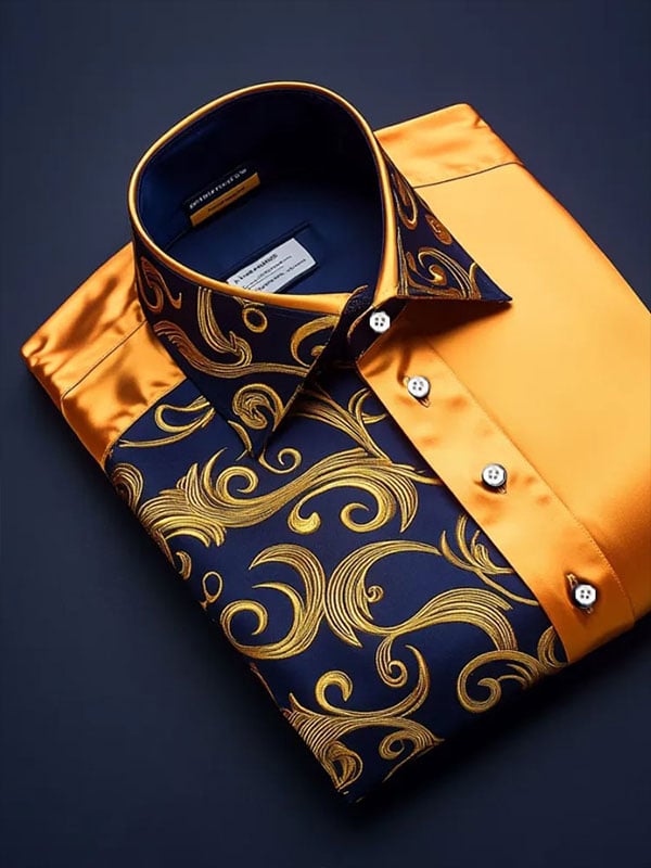 Men's Satin Luxe Short Sleeve Button Shirt