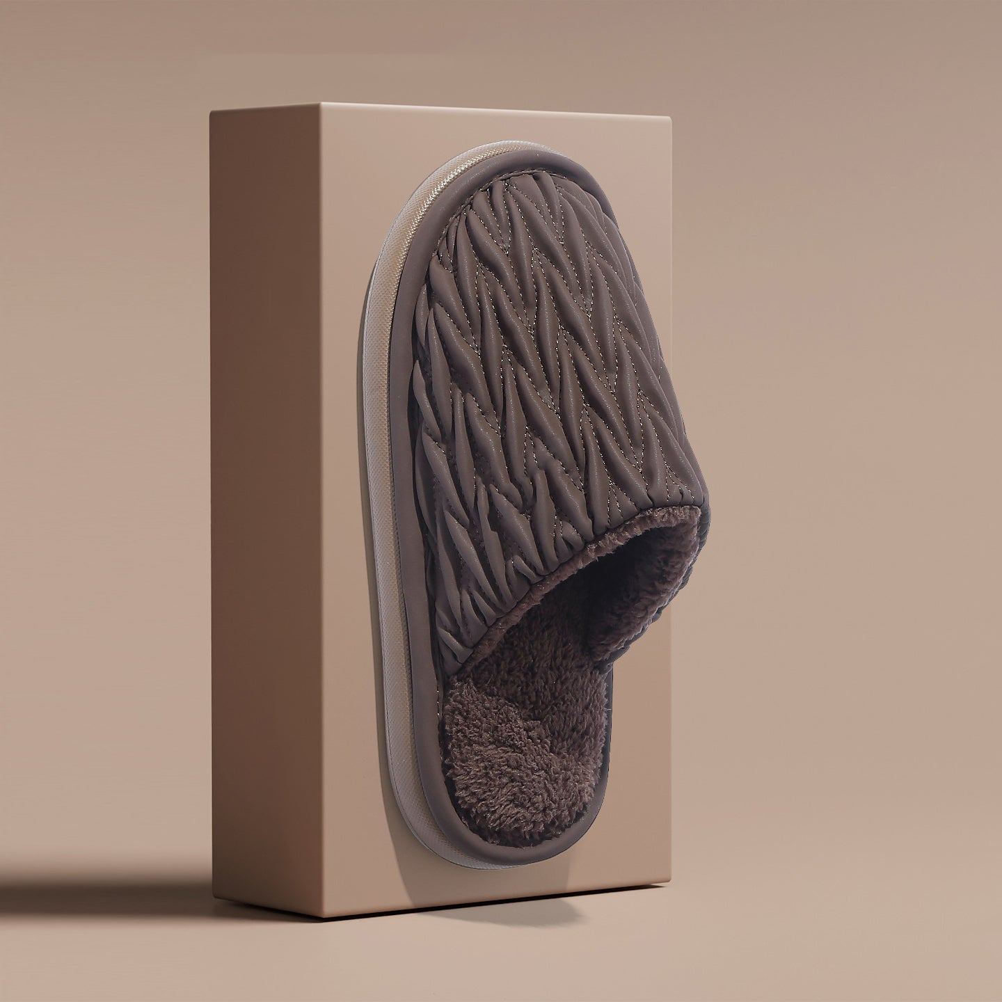 Smooth, thick-soled, antibacterial, odor-resistant, warm, cotton slippers