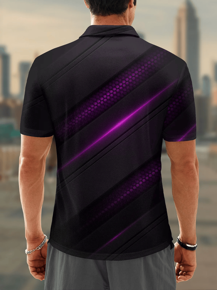 Casual Men'S Zipper Polo
