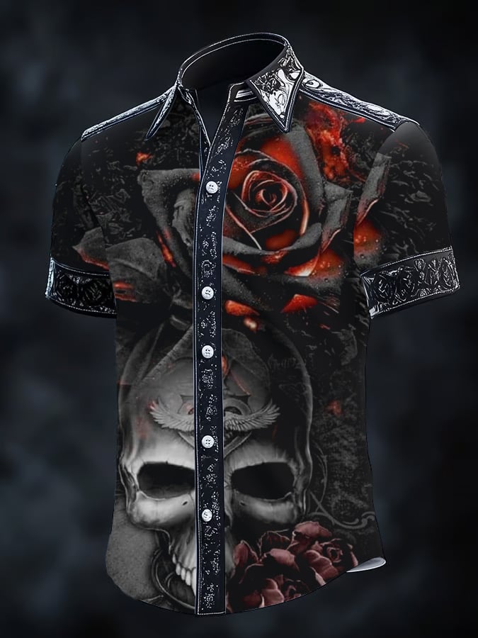 Men's Gothic Dark Short Sleeve Shirt