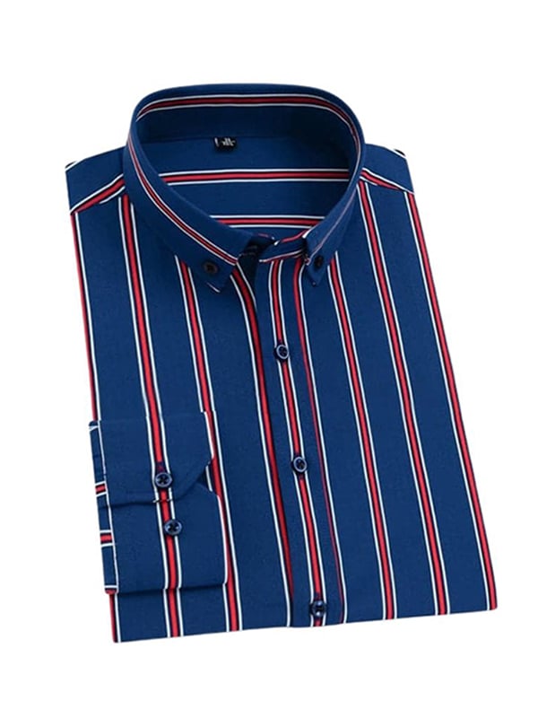 Men's Luxury Business Striped Long Sleeve Shirt