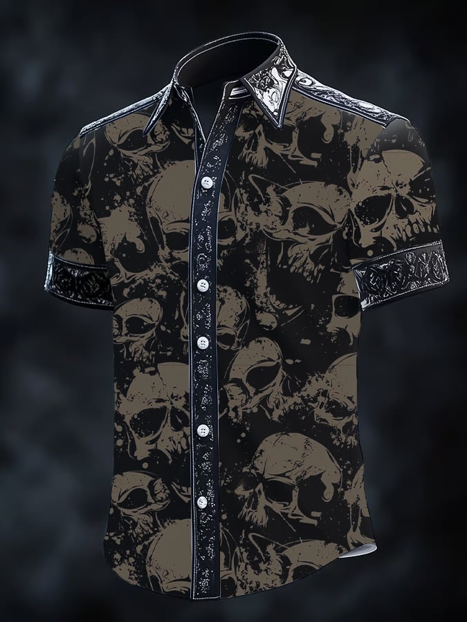 Men's Gothic Dark Short Sleeve Shirt