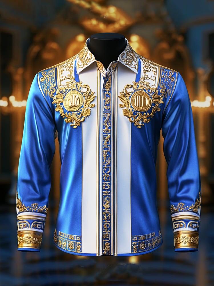 Men's Satin Luxe Long Sleeve Button Down Shirt
