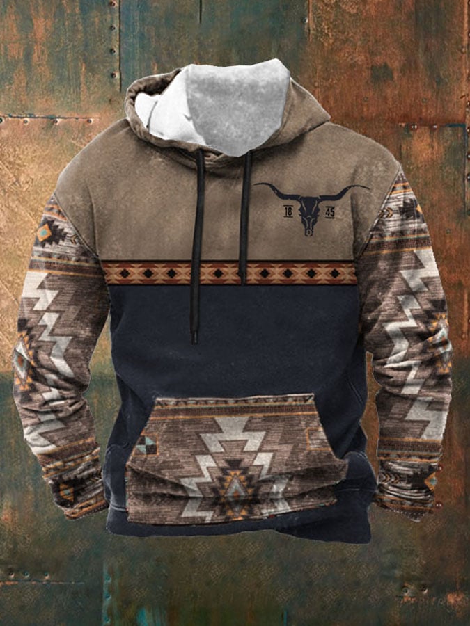 Casual Hooded Printed Long Sleeve Sweatshirt