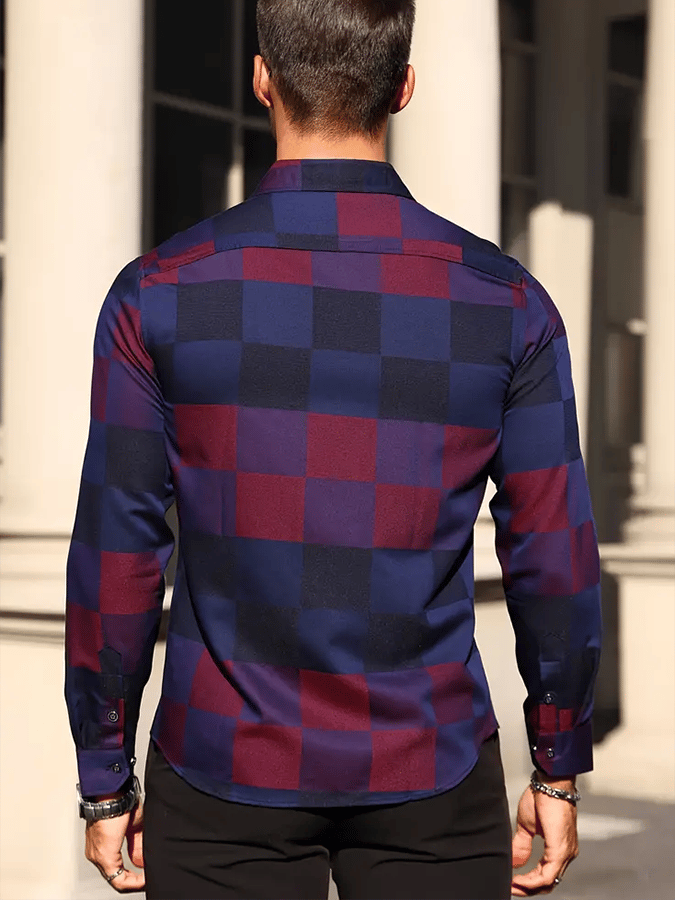 Men's Plaid Business Casual Shirt