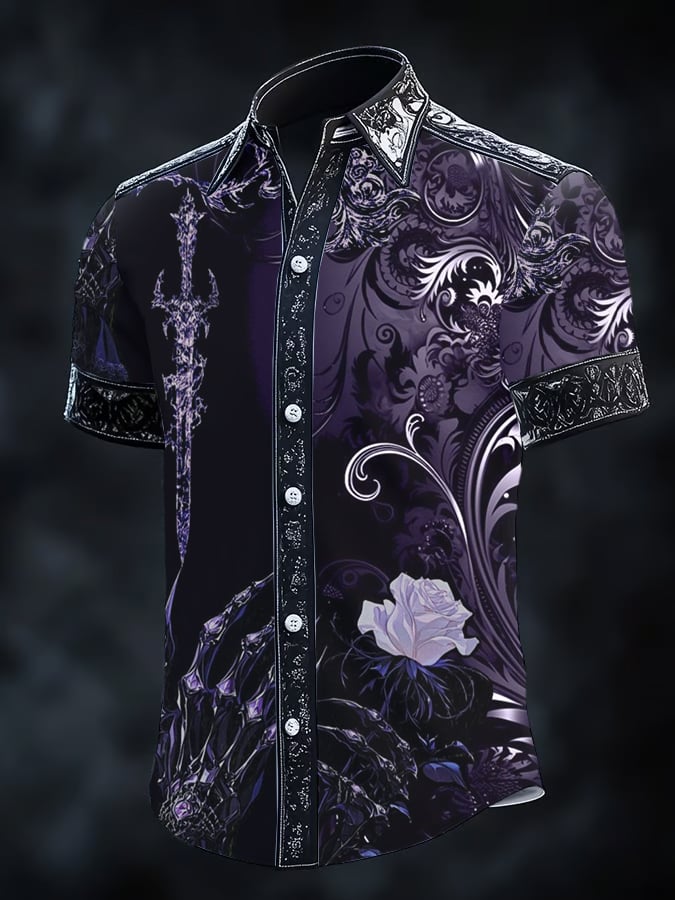 Men's Retro Gothic Dark Shirt