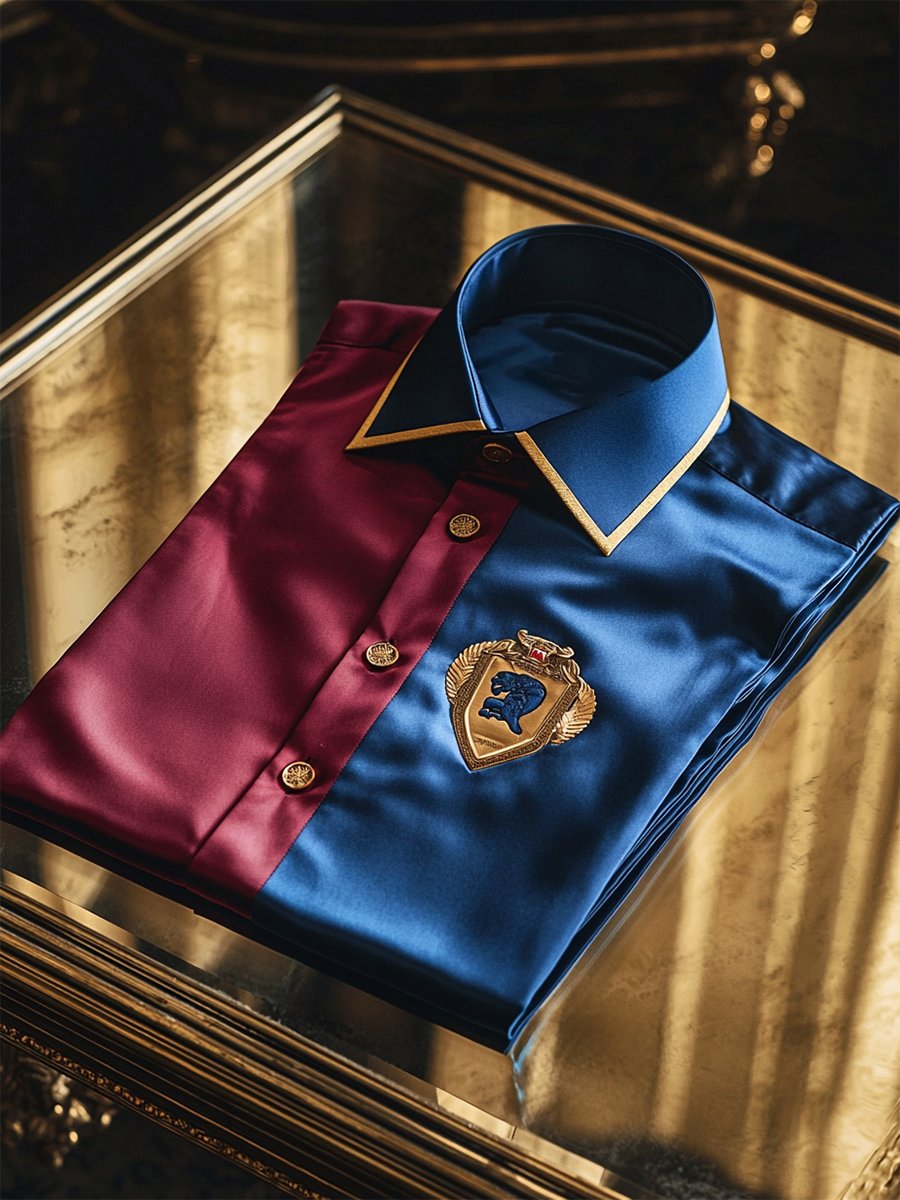 Men's Luxe Satin Long Sleeve Shirt