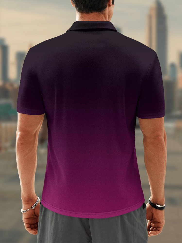 Casual Men'S Zipper Polo