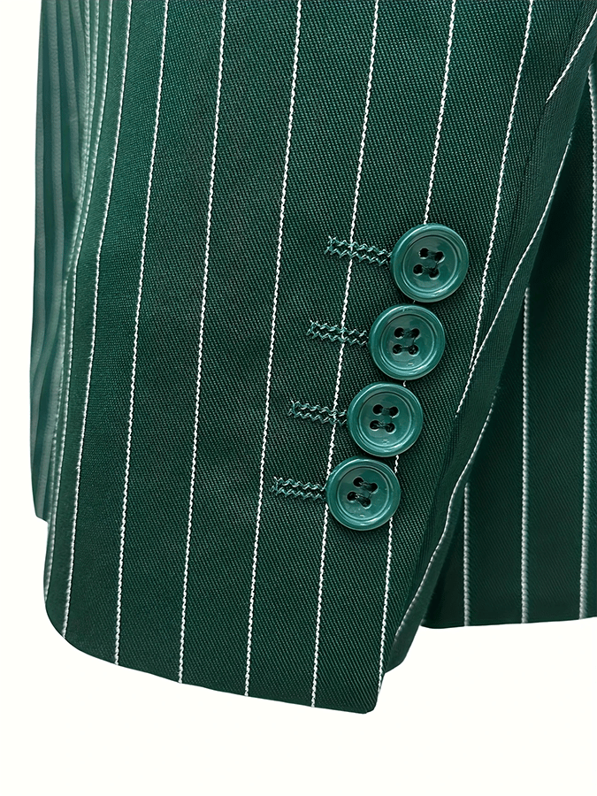 Men's Fashionable Stripe Design Single-Breasted Pocket Design Casual Suit