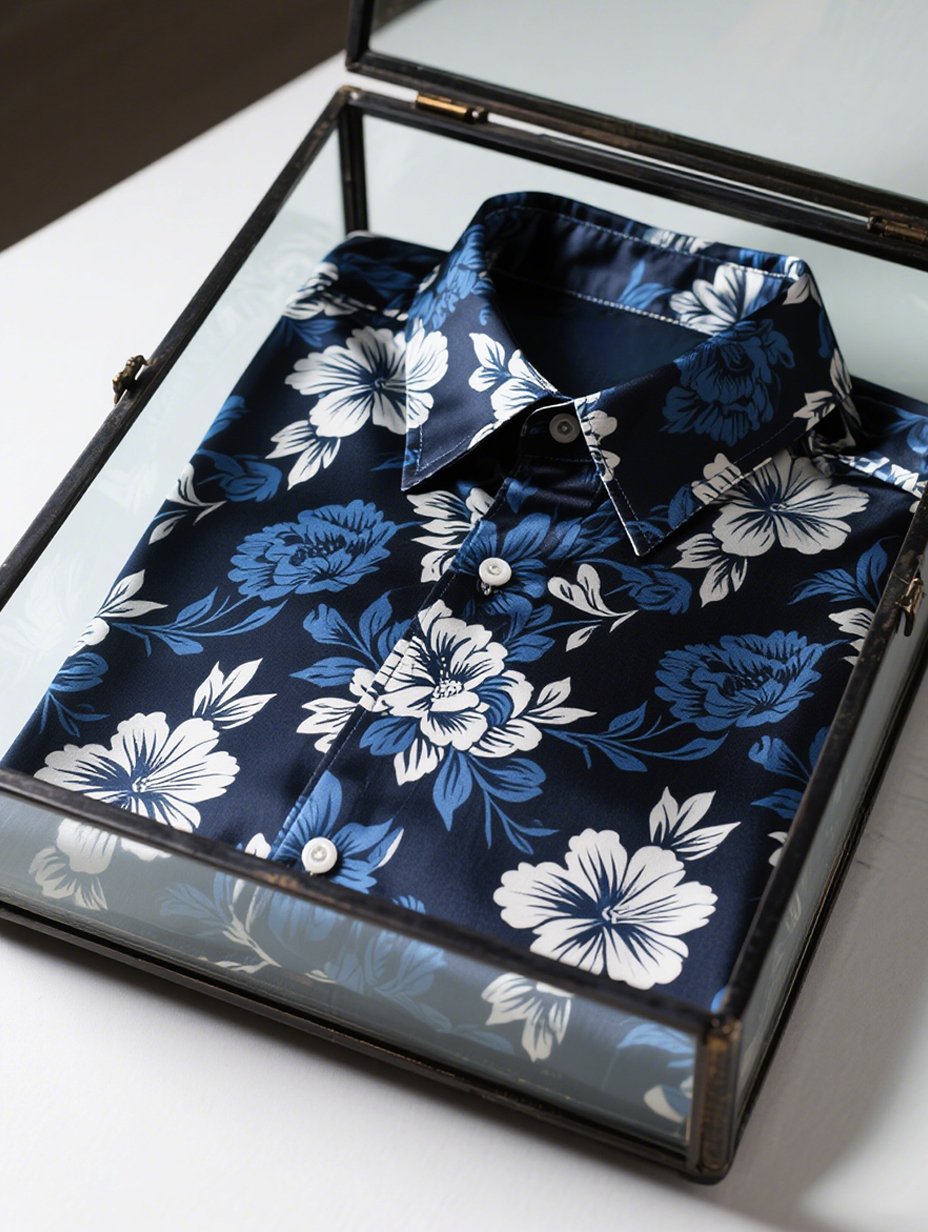 Men's Satin Luxe Long Sleeve Button Down Shirt