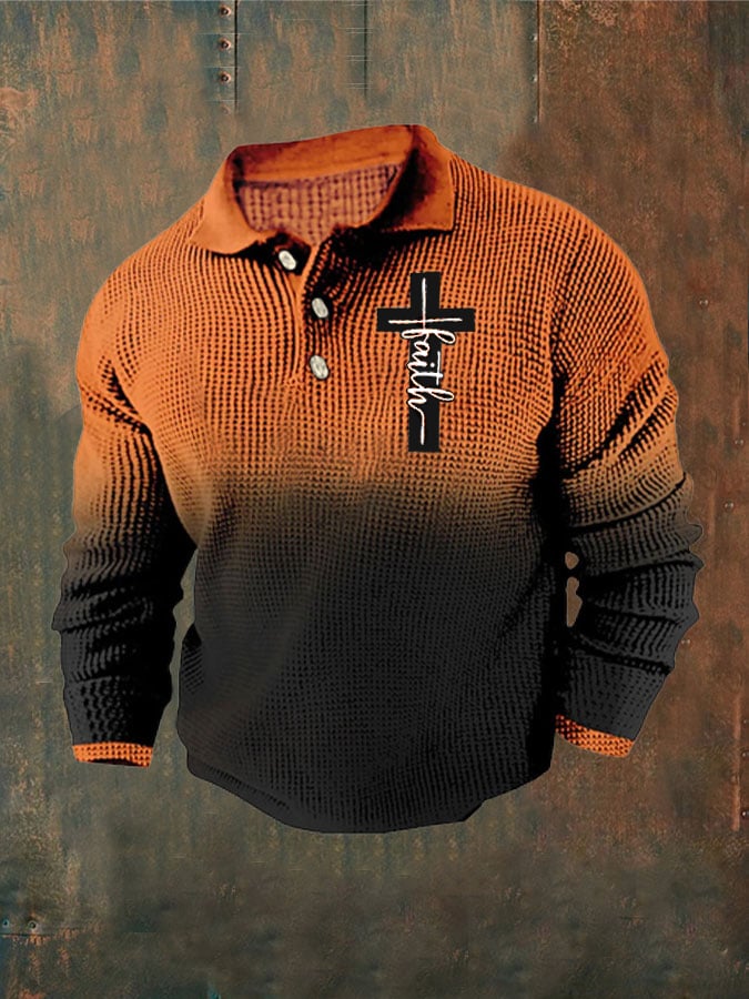 Men's Faith Cross Printed Sweatshirt