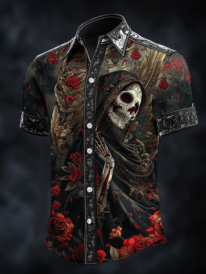 Men's Dark Beauty Satin Shirt