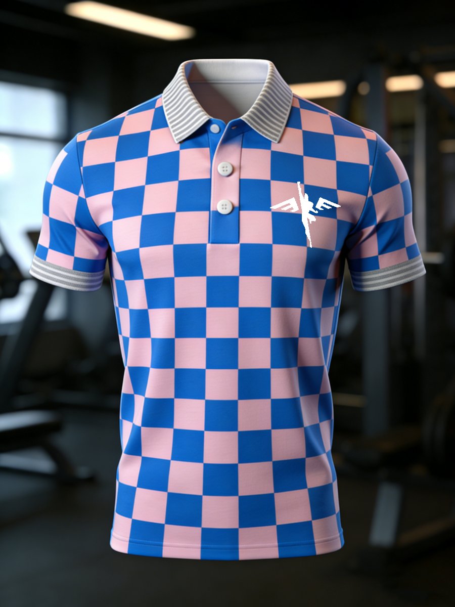 Men's business casual fitness polo shirt