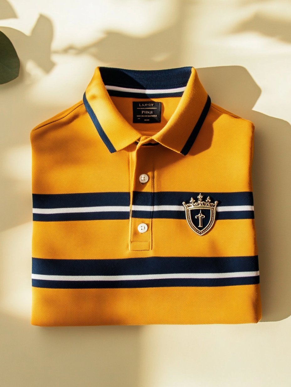 Men's Business Casual Artistic Button Short Sleeve Polo Shirt