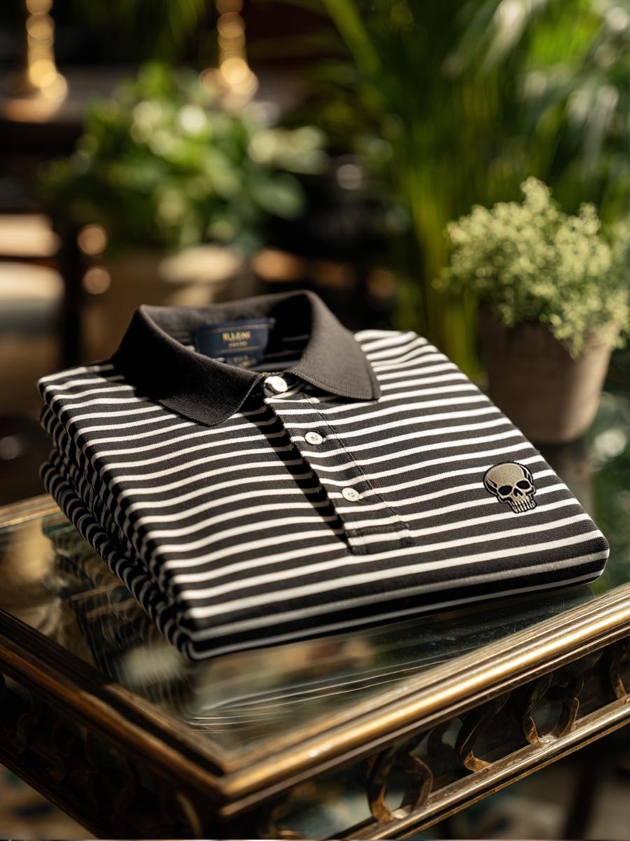 Men's Check Business Casual Short Sleeve Polo Shirt