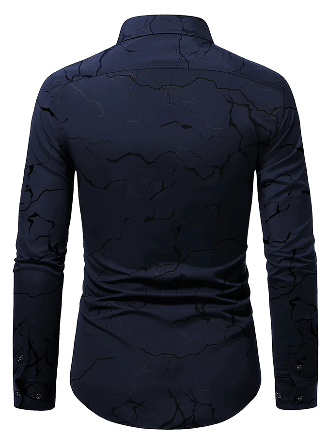 Men's Retro Business Design Printed Casual Shirt