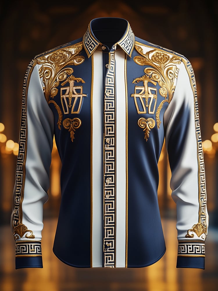 Men's Satin Luxe Long Sleeve Button Down Shirt