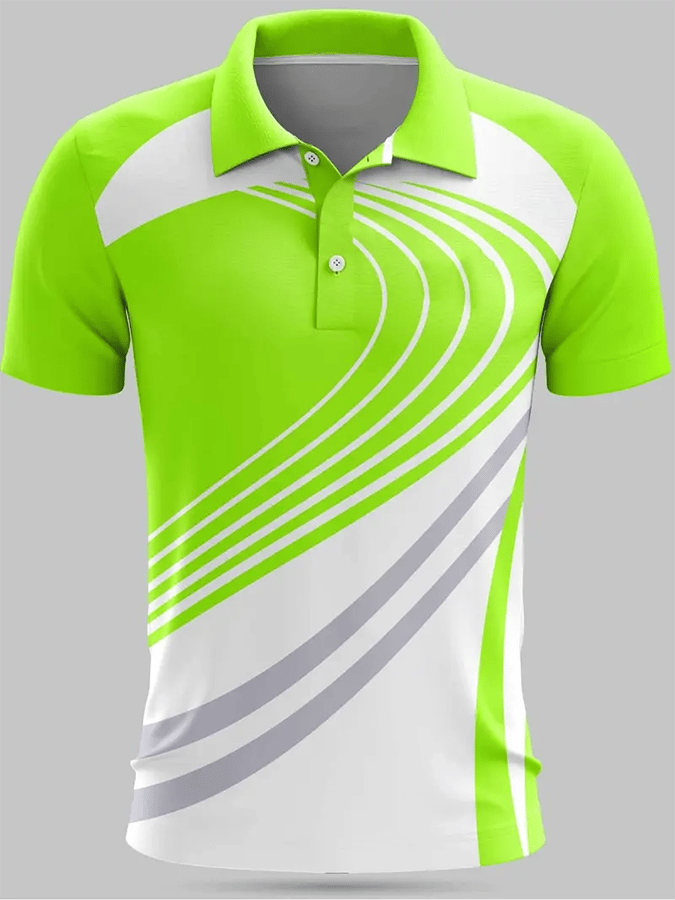 Men's Golf Casual Printed Casual Polo Shirt
