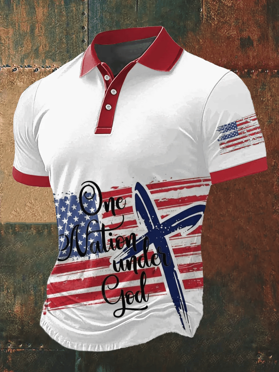 Men's Belief Print Polo Shirt