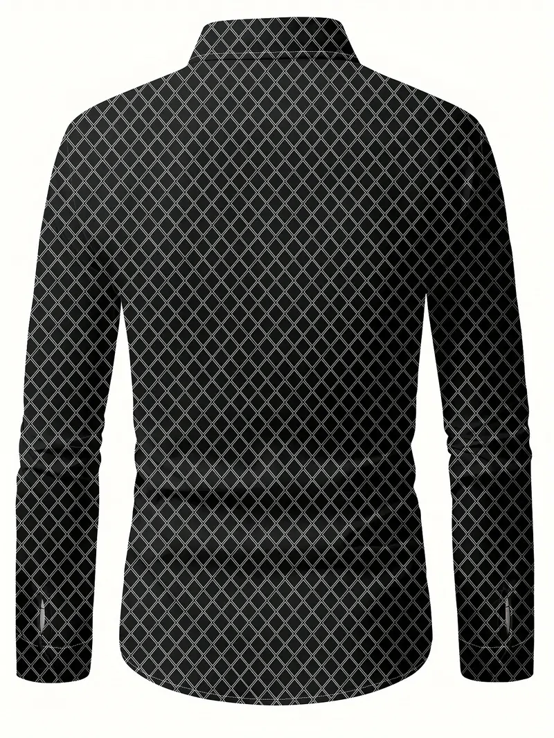Men's Business Casual Striped Long Sleeve Shirt